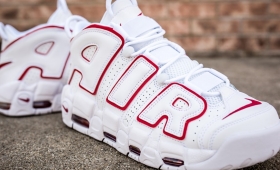 NIKE AIR MORE UPTEMPO'96 "White Varsity red"入荷☆