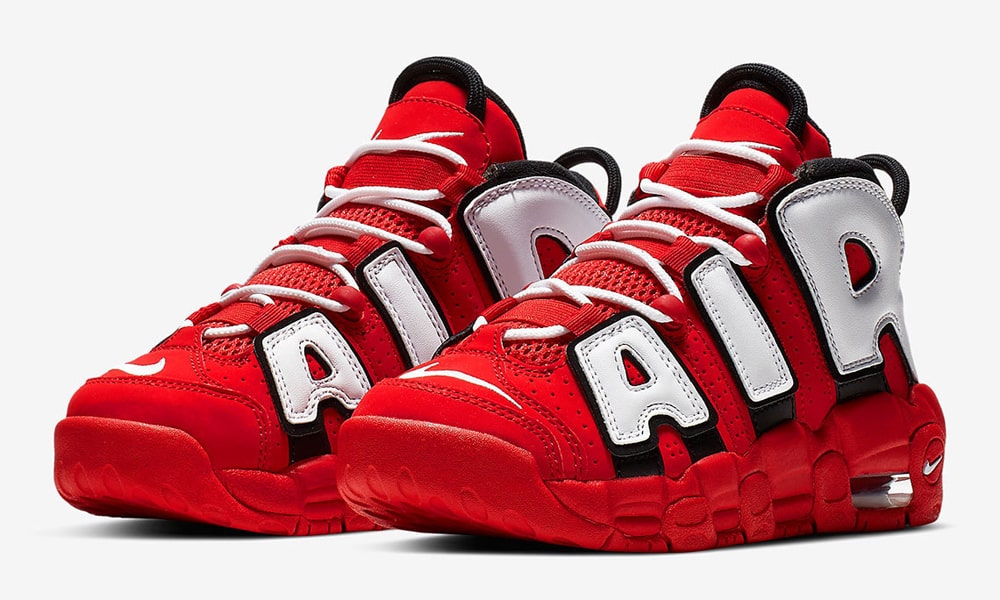 NIKE AIR MORE UPTEMPO QS GS “UNIVERSITY RED”入荷☆